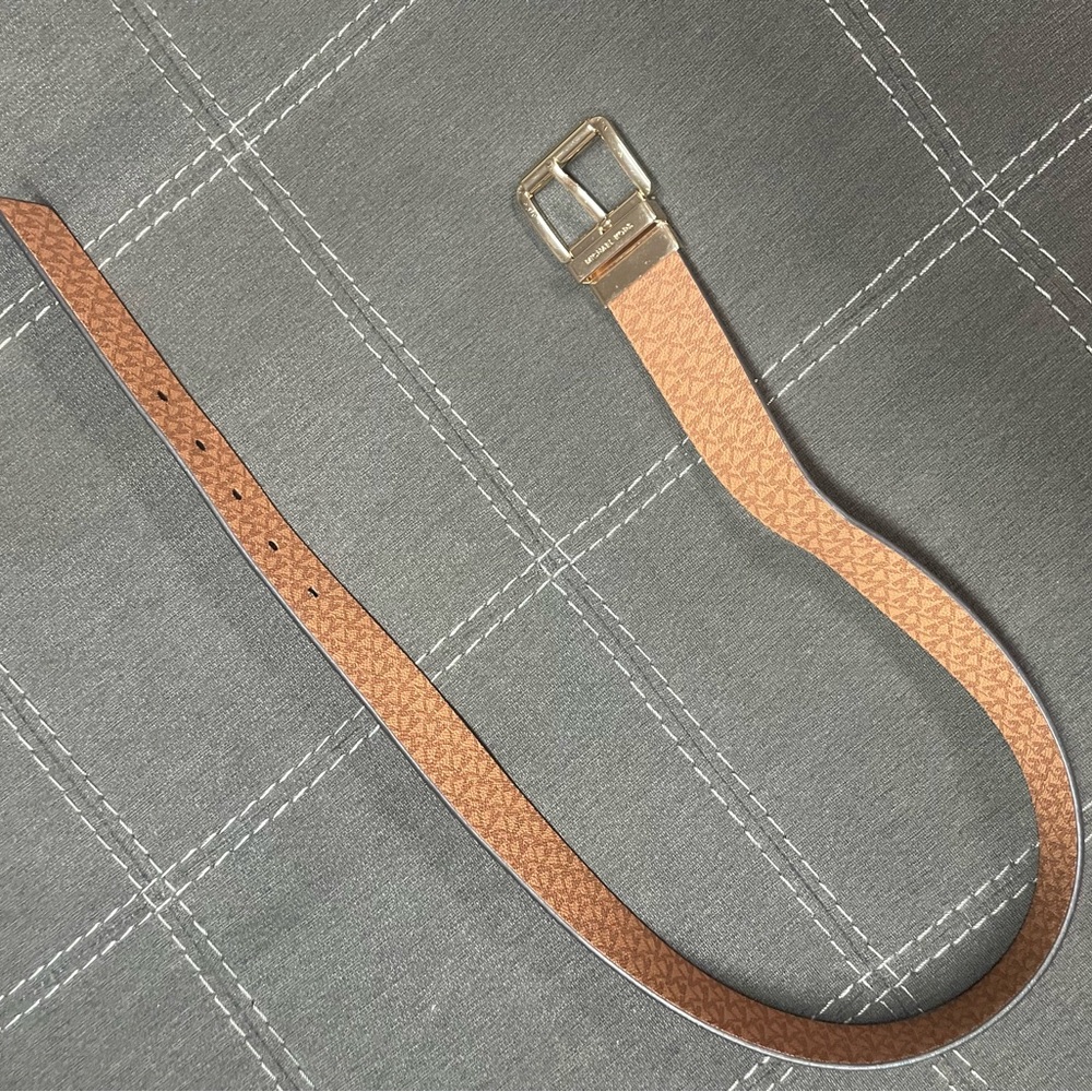 MK Boutique Tan Patterned Men's Belt